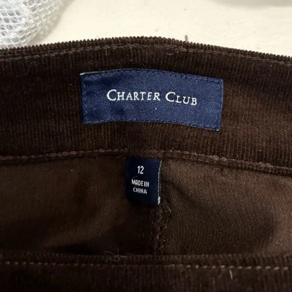 Charter Club Women's Vintage Corduroy Velvet Brown Pencil Skirt 12 Work Classic - Picture 6 of 9